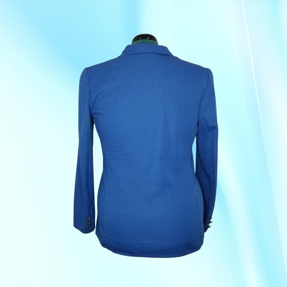 Vintage Cerulean Blue Wool Blazer, Choice by Butte - Picture 2 of 2